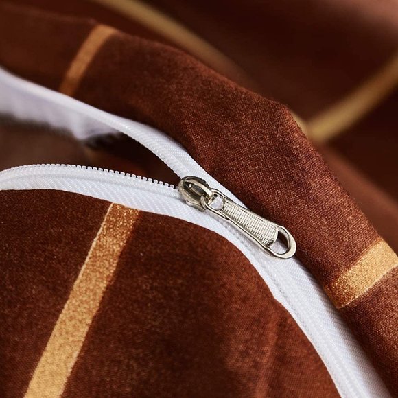 ✧Diamond Duvet Cover Set ✧ Queen ✧ King ✧ Brown - Picture 6 of 6